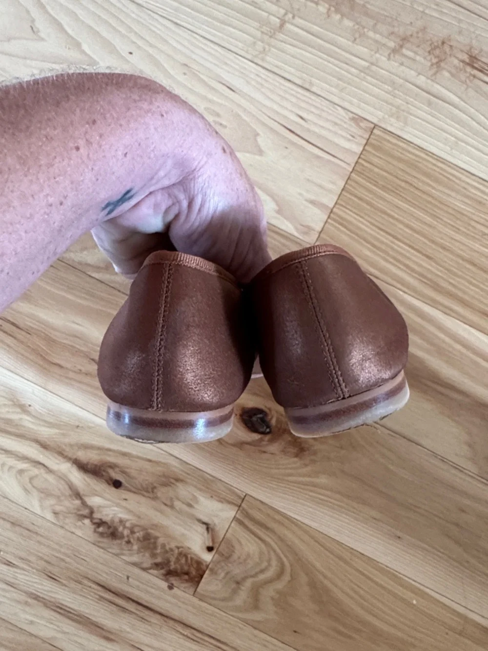 Dolce Vita Copper/Brown Square-Toe Ballet Flats
